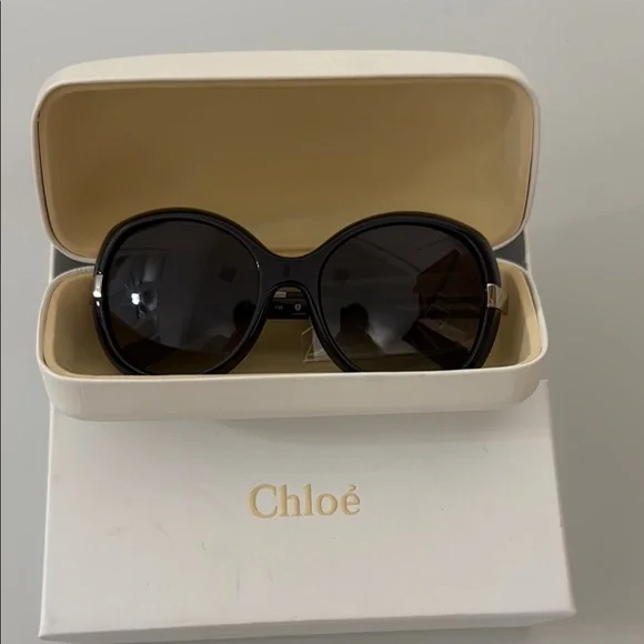 Chloe | Accessories | Chloe Black Sunglasses With Silver  display picture 1